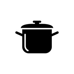  Stockpot Kitchen Cookware Black Filled Icon