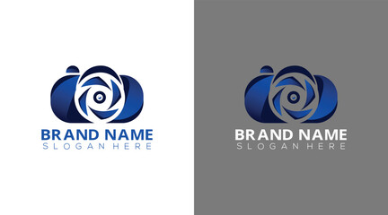 Camera icon Photography Typography Signature Photographer Minimalist Logo Vector Eps