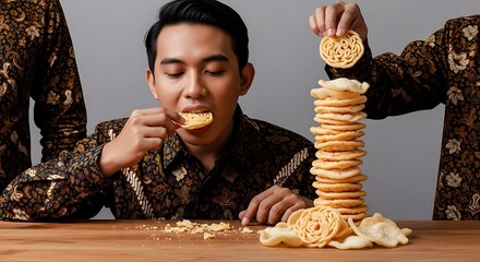 Indonesian snack tower