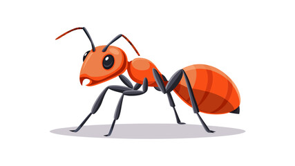 Ant Isolated on White Background Insect Vector Illustration for Educational and Scientific Use
