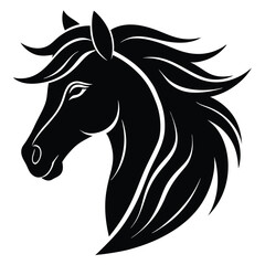 horse silhouette vector illustration