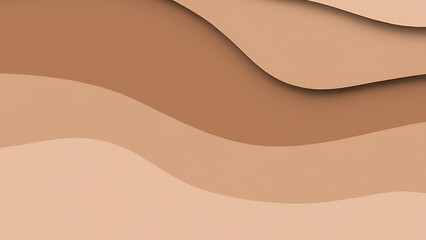 Beige 3D Paper Cut Abstract Background – Soft Matte Layered Design, Minimal Topographic Background in Cream Tones – Paper Cut Style, Neutral Abstract 3D Layers – Elegant Beige Paper Cut Texture

