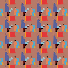 Flat design colorful mosaic pattern