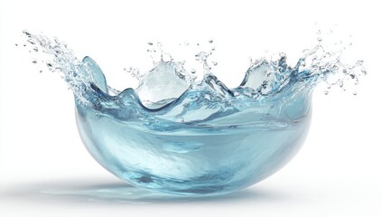 Water splash in a bowl shape
