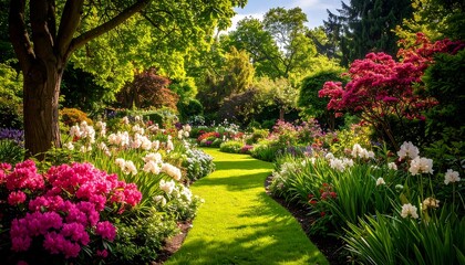 Lush garden path