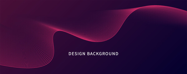 Dark red abstract background with glowing red wave lines. futuristic background Modern concept technology. Vector illustration