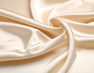 Obraz premium Creamy satin fabric folds