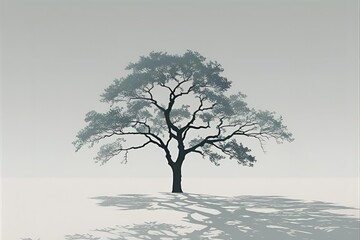 Tree shadow empty background