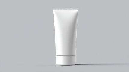 Blank white plastic tube mockup for cream, gel, toothpaste, or lotion