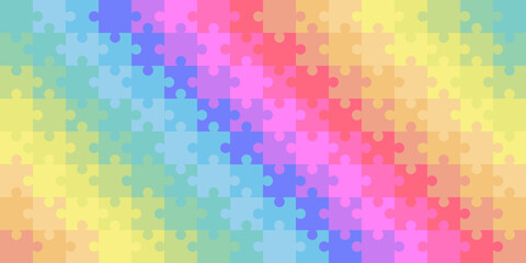 Puzzle pattern background vector set