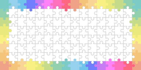 Puzzle pattern background vector set