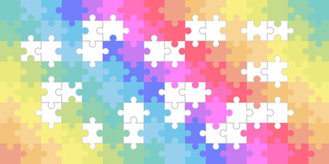 Puzzle pattern background vector set