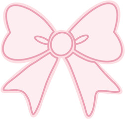 Elegant and Adorable Pink Bow Drawing for Packaging, Baby Showers, and Feminine Themes
