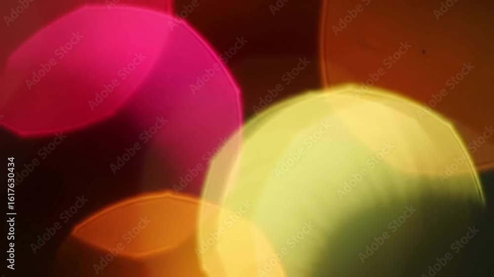 Poster abstract bokeh colorful shapes & lights, ambient background