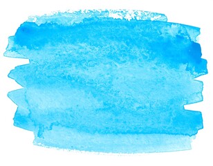Light blue watercolor blot