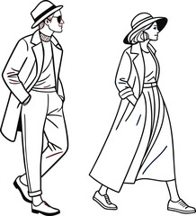 Walking  Illustrator Artwork