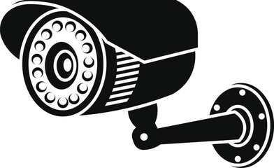 CCTV Camera sign Silhouette, Security Camera Silhouette Icon for Surveillance and Protection, Security Camera Icon Vector, CCTV icon Svg,
