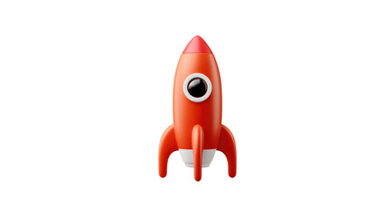Fototapeta premium Rocket to the Stars: A vibrant rocket soars toward the sky, a symbol of innovation, progress, and limitless possibility, representing dreams and aspirations.