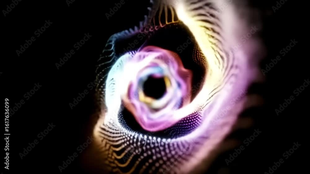 Poster abstract tunnel of light flowing colors & dynamic lines