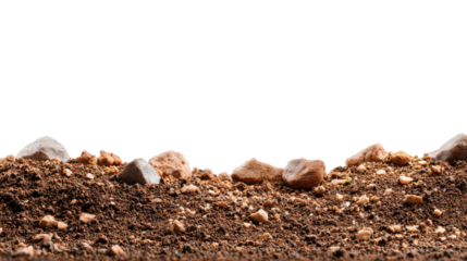 Earth's Embrace: An intimate close-up of soil adorned with pebbles, evoking a sense of grounding, stability, and the raw beauty of nature.