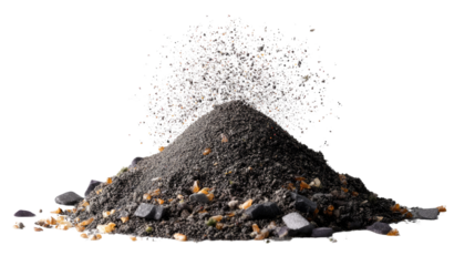 Eruption of Earth: A close-up capture of earth erupting showcases a detailed view of geological transformation.