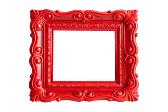 red frame isolated on white