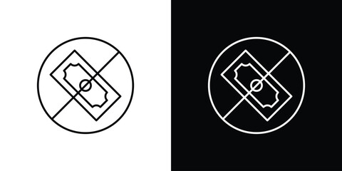 No money signs design. Thin graphic elements vector illustration