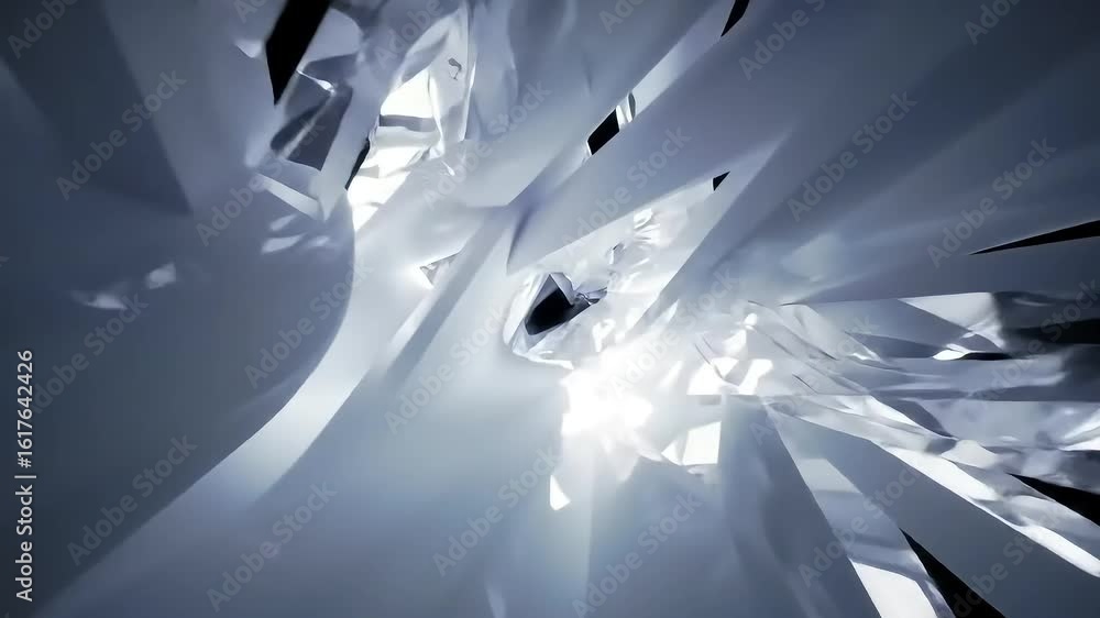 Aufkleber abstract white forms in motion a captivating visual journey