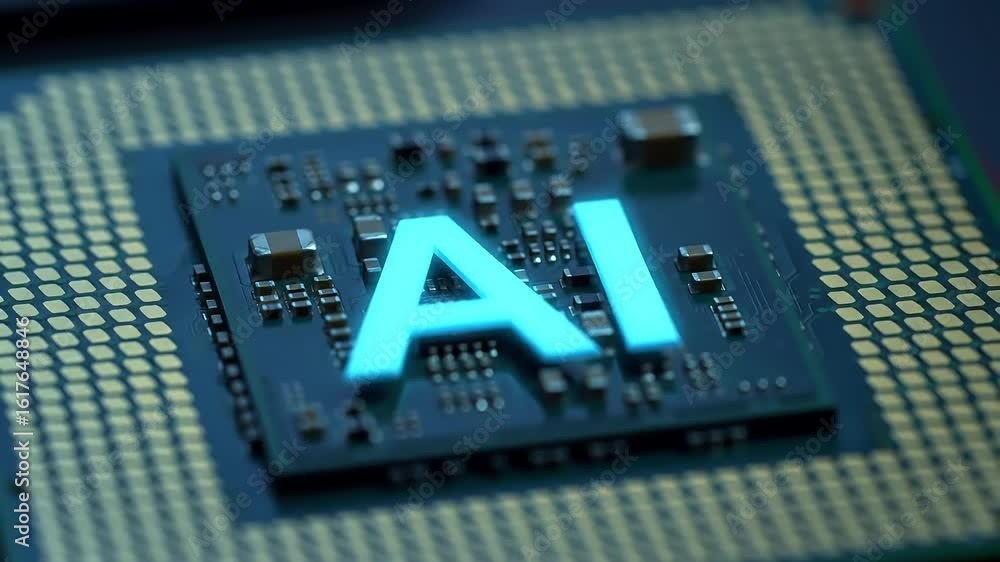 Poster ai on a chip exploring the future of artificial intelligence