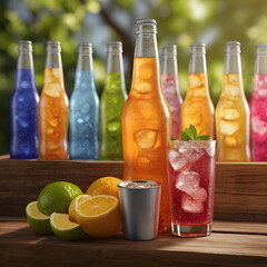 Summer Refreshment: A Combination of Soda and Cold Ice
