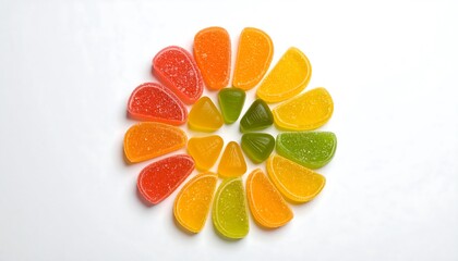 Gummy Candy Circle Pattern Vibrant Colors