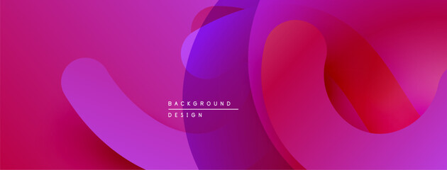 Abstract fluid shapes, vibrant magenta, purple gradients. Modern design element, smooth transitions, dynamic composition. Background texture.