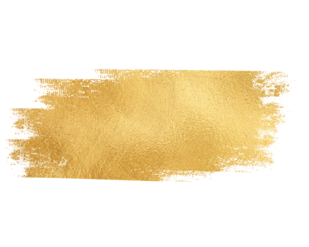Golden brush stroke isolated on transparent background - Powered by Adobe