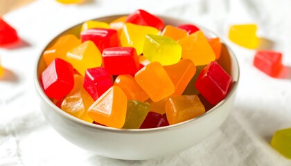 Colorful Candy Pieces in Bowl