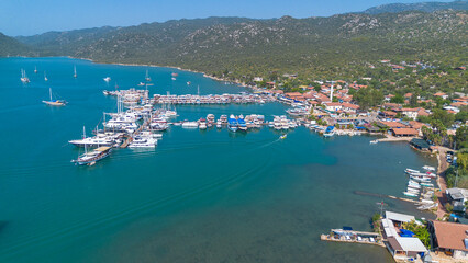 Ucagiz village of Kekova on the Lycian way trail in Turkey