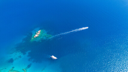 Aerial view with drone. Kalekoy - Simena - Kekova - Turkey.