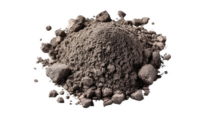 A Pile of Soil: A close-up view reveals a detailed assortment of a pile of soil, demonstrating the texture of each individual grain in their natural state. 