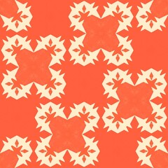 Seamless pattern design with vintage red floral heart ornaments perfect for Christmas fabric and textile decoration