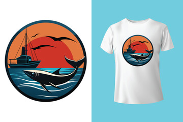 Just Another Day On My Cruising Pontoon. T-shirt design. Vector Illustration.