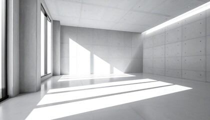 Fototapeta premium Modern, minimalist concrete interior