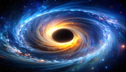 Cosmic vortex, swirling galaxy