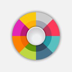 Obraz premium Modern circle infographic with Colorful Strips for decoration