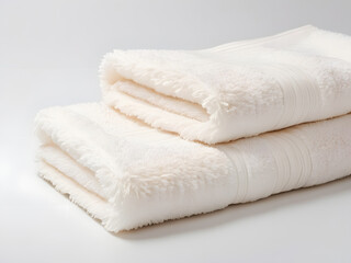 white towels on a white background
