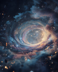 Cosmic Vortex Portal in Deep Space

