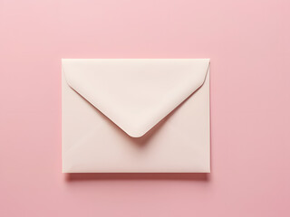 envelope on pink background , pink letter