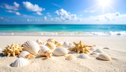 Fototapeta premium sea shells on the beach