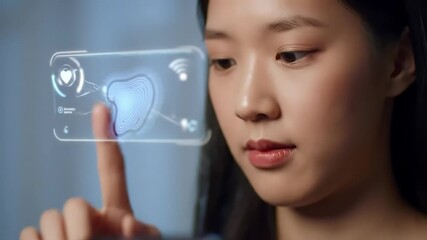 Futuristic Biometric Security Fingerprint Scan & Personalization