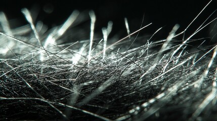 Detailed macro view of fibers