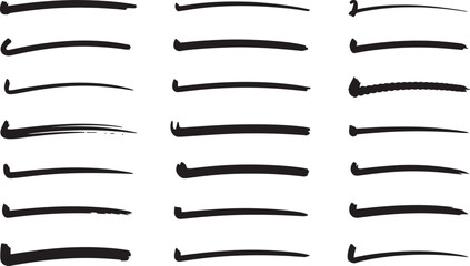 underline vector set 