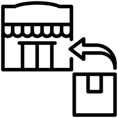 return icon for department store , business, website, application, printing, document, poster design, etc